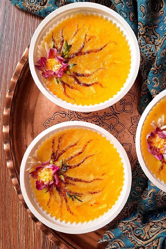 Saffron dessert